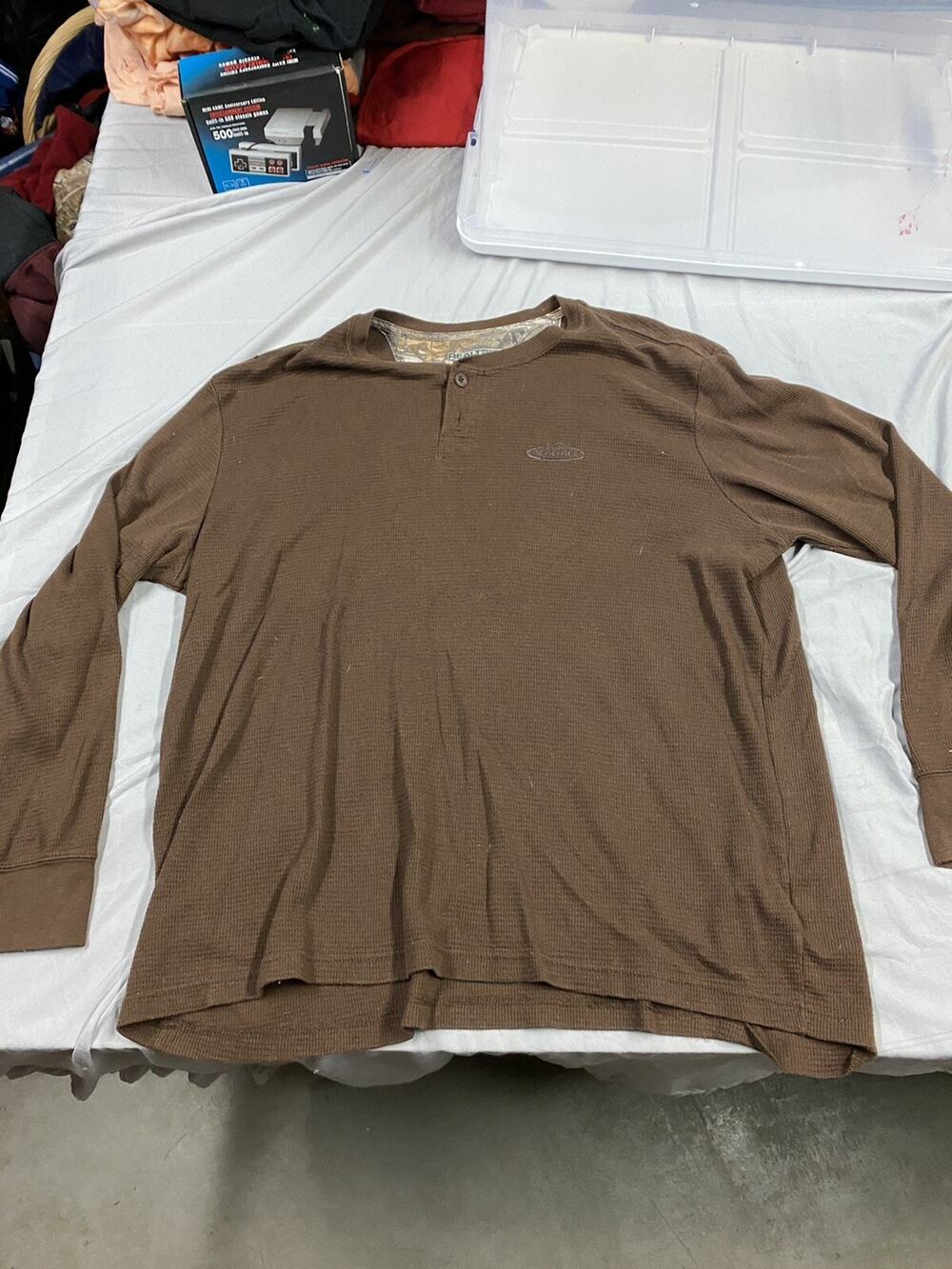 RealTree Mens Thermal Shirt 2XL Pullover Long Sleeve Waffle Cotton Blend XXL